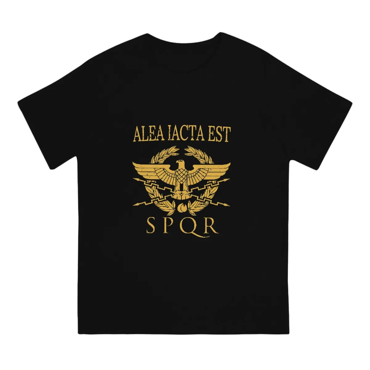 Alea Iacta Est T-Shirts for Men Ancient Rome Unique 100% Cotton Tee Shirt Round Neck Short Sleeve T Shirt Gift Clothes