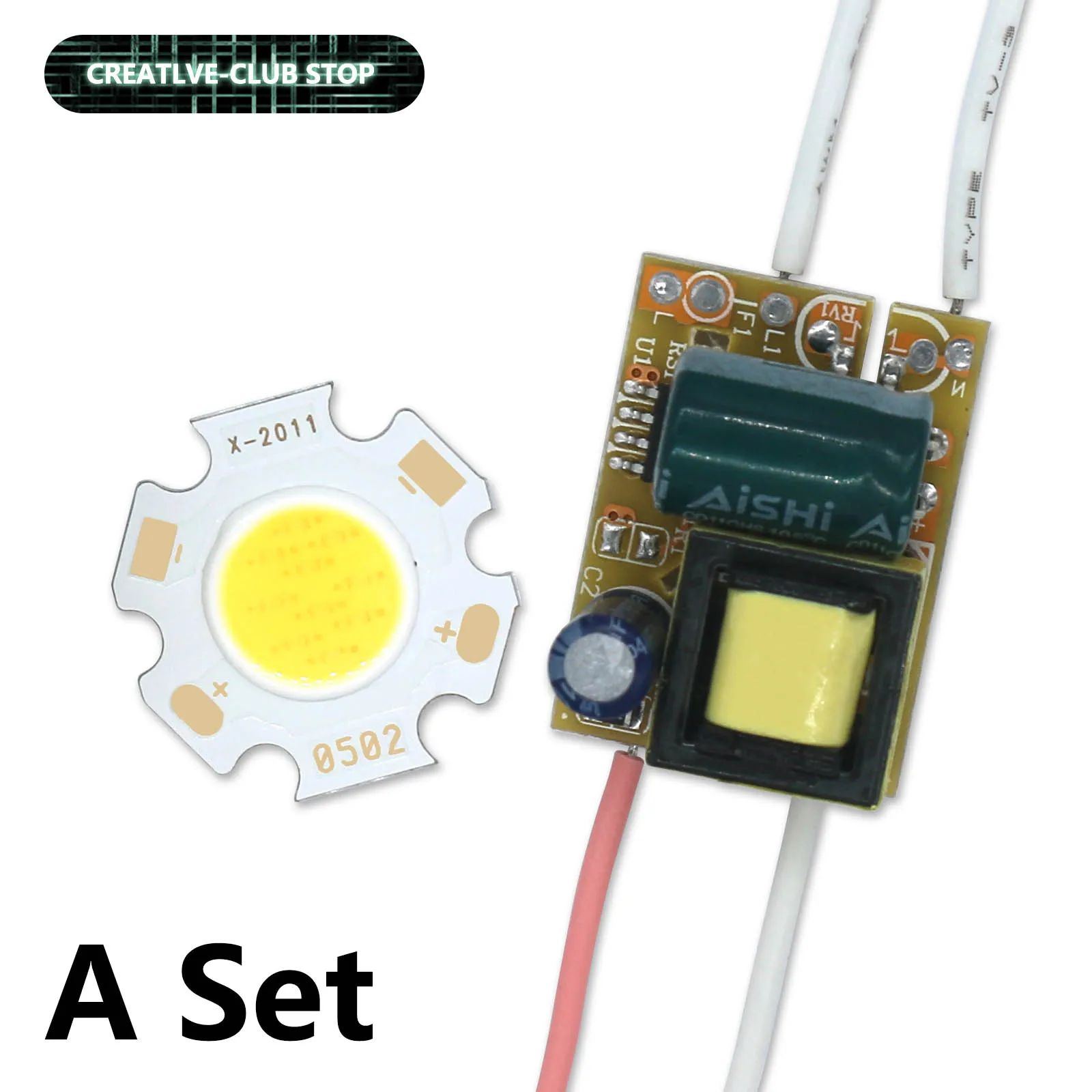 3W 5W 7W 10W 300mA Bridgelux LED Chip e Driver ad alta potenza LED COB Light Beads lampada a diodi per faretto lampadine accessori