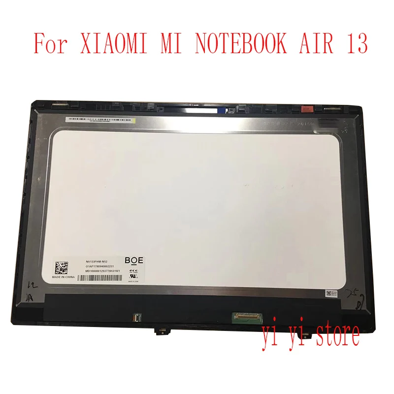 NEW For Xiaomi Mi Notebook Air IPS LQ133M1JW15 NV133FHM-N52 13.3 inch LCD LED Screen Display Matrix Glass Assembly