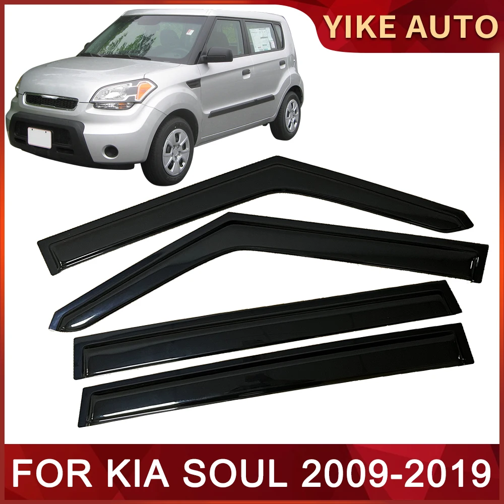 

Window Visor for KIA SOUL 2009-2019 Weathershied Door Visor Wind Sun Rain Guards Side Window Wind Deflectors Auto Parts