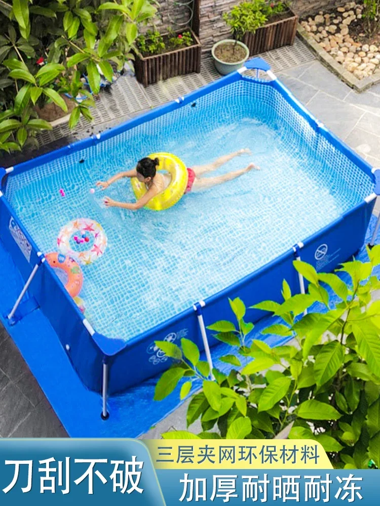 Swimming Pool Household Roof Thickened Bracket Pool Family Balcony Folding Pool Children's No-inflatable Paddling