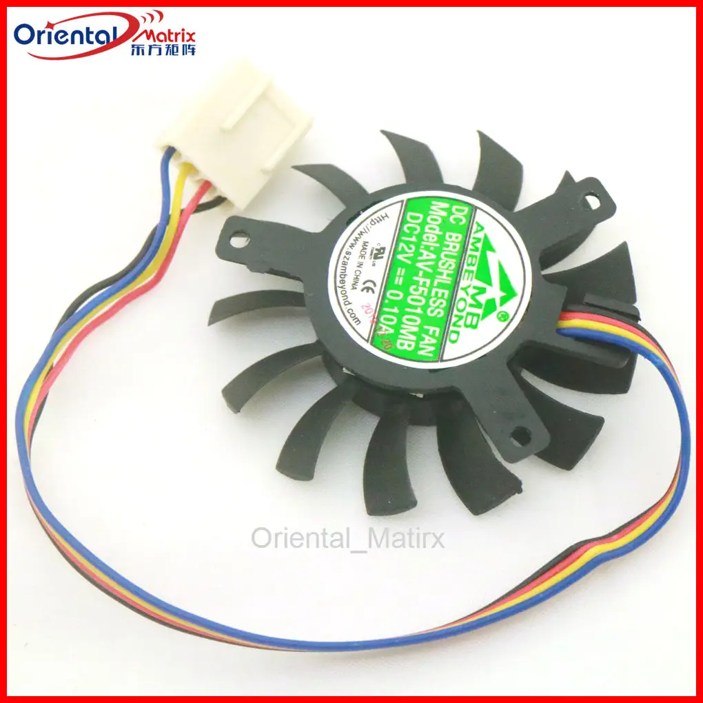 AV-F5010MB DC12V 0.10A 45mm 35x35x27mm POSITX Graphics Card Cooling Fan