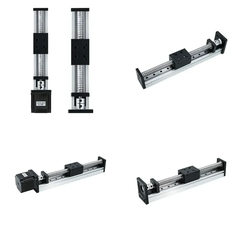 Linear Guide Module Z Axis Stage Effective Length 50-500mm SFU1204 SFU1605 Ball Screw Linear Actuator Kit for CNC