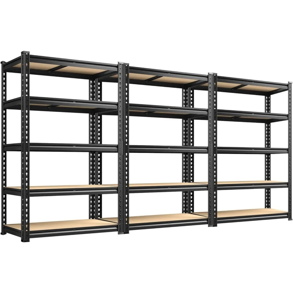 

2020LBS Storage Shelves 5 Tier Garage Shelving Heavy Duty Adjustable Garage Shelves, Utility Rack Shelf, Shelving Units