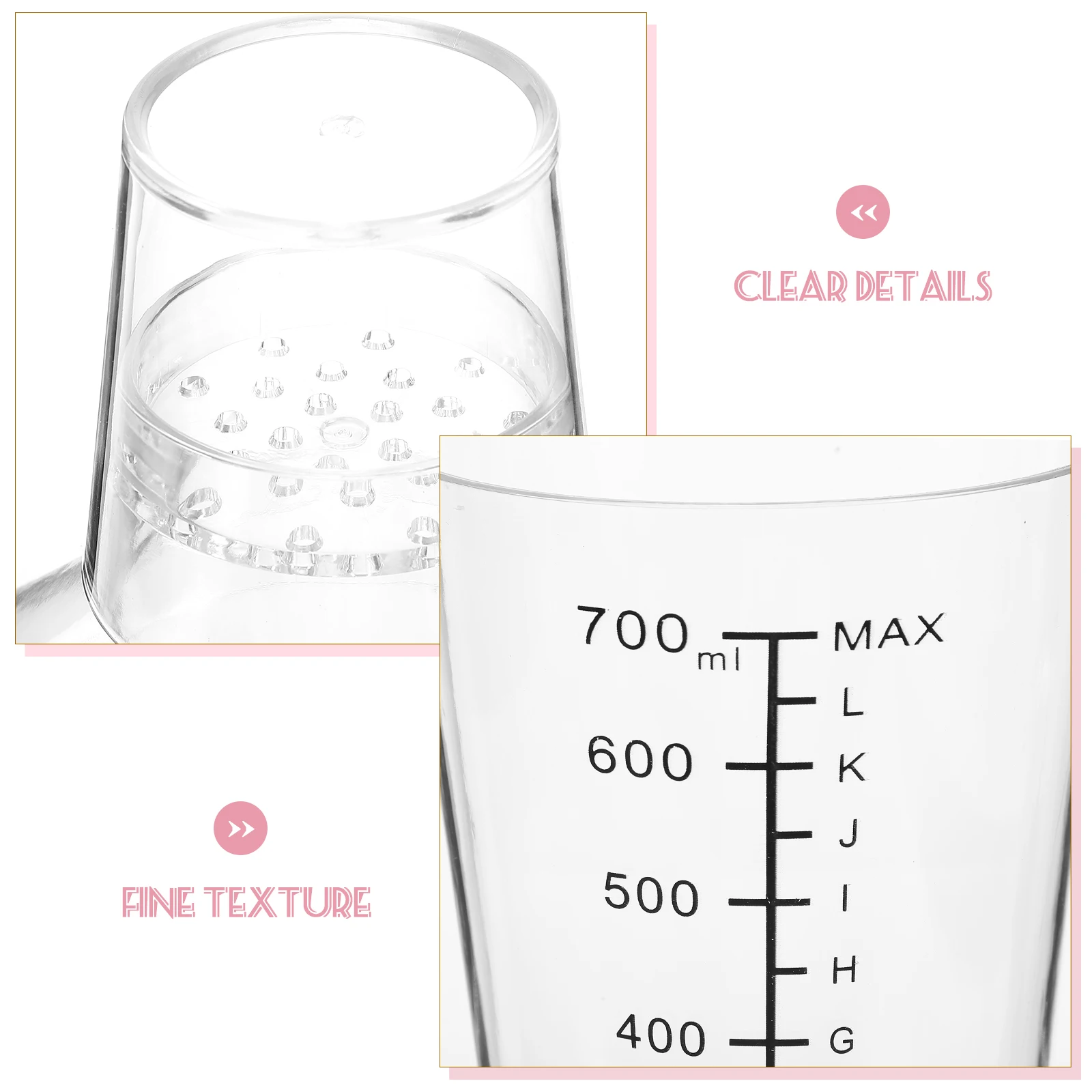 

Cocktail Shaker 530ml Transparent Mixing Cup Clear Measurements Milk Tea Wine Bar Drink Making Plastic Shaker Cold Drink