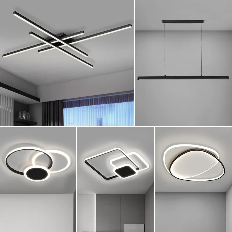 

Lamps, modern, minimalist, living room, ceiling, bedroom light, Nordic, minimalist, line, combination