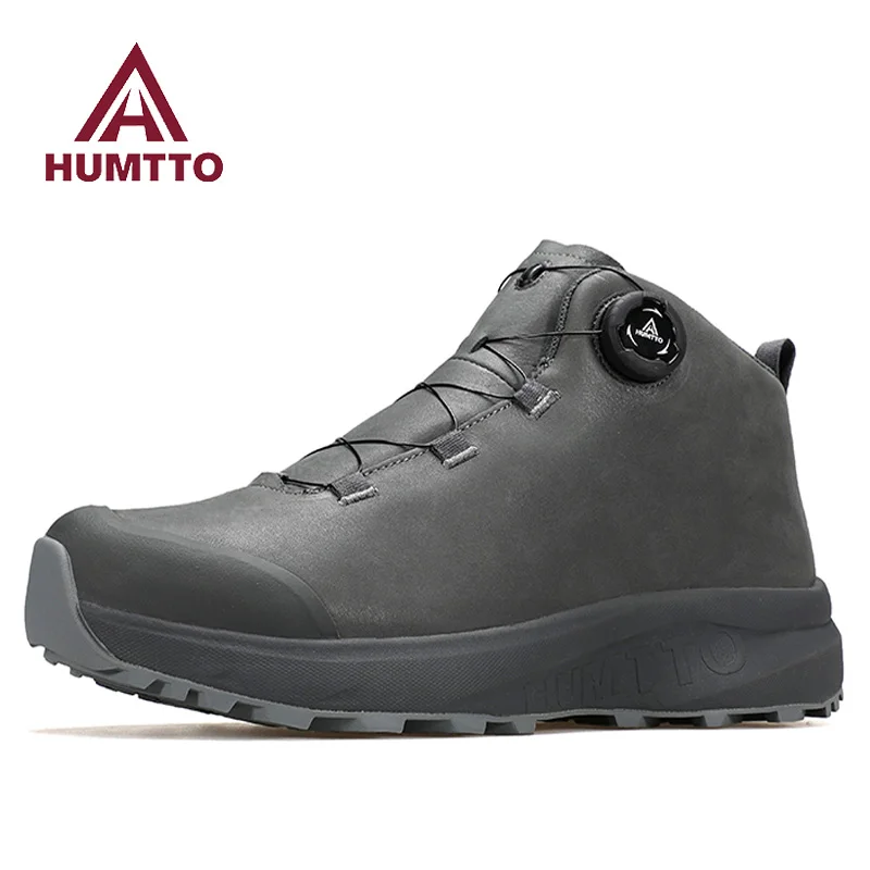 HUMTTO Cowhide Hiking Shoes Men Winter Outdoor Sports Climbing Shoes casual shoes travel boots Warm outdoors Trekking Sneakers