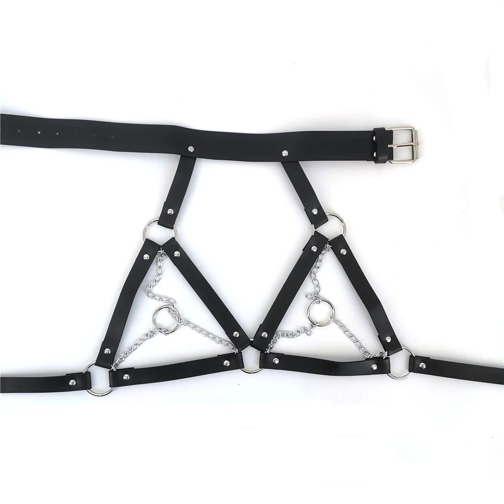 BDSM الوثن عبودية طوق الجسم تسخير الجنس لعب الكبار المنتجات للأزواج الجنس عبودية حزام سلسلة الرقيق الثدي امرأة #5