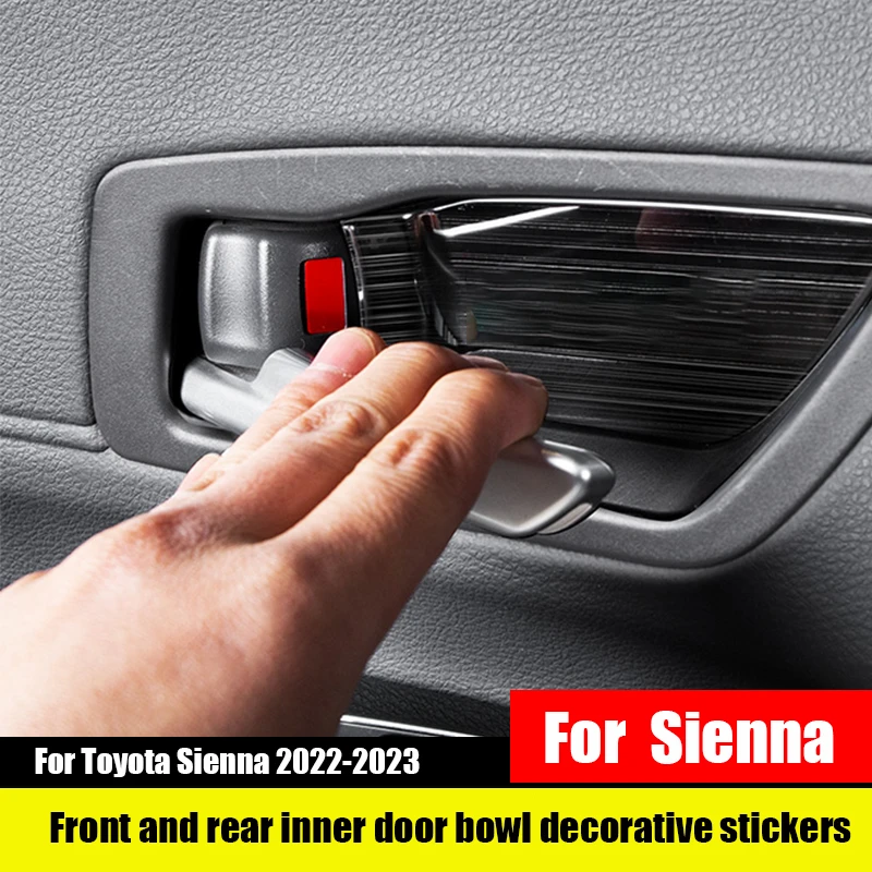 

For Toyota Sienna 2022-2023 Interior door bowl sticker modification decoration accessories Car door handle