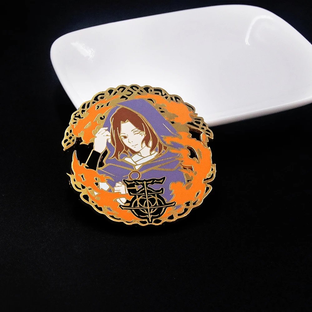 Anime Esmalte Broche De Metal com Jogo Anel, Figura Cosplay, Pins, Crachá, Botão Broche, Saco, Roupas, Decoração, Presente Da Jóia