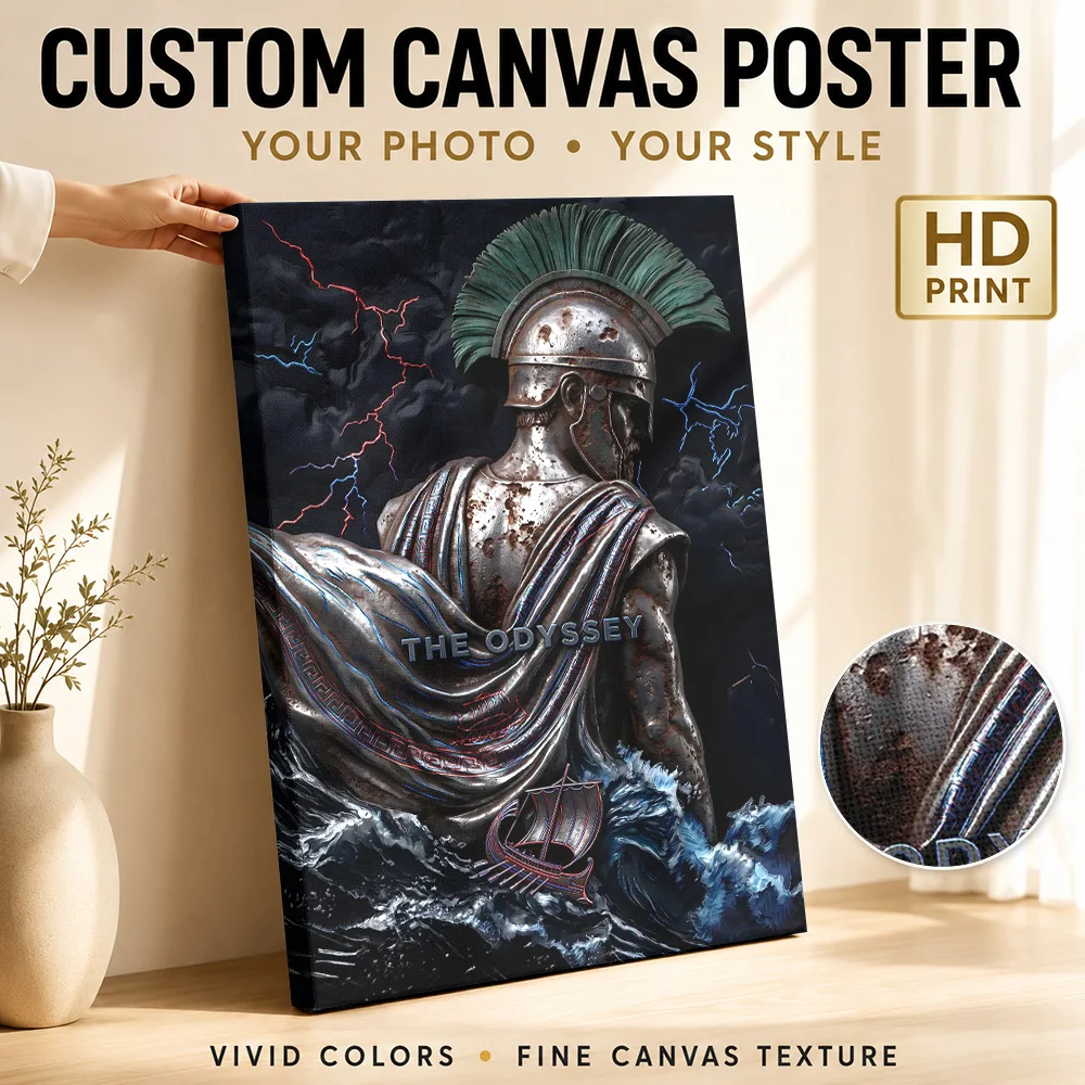 The Odyssey Movie Framed Canvas Print Poster Customized Vintage Movie Wall Paintings Decoration for Home Theater Ready to Hang