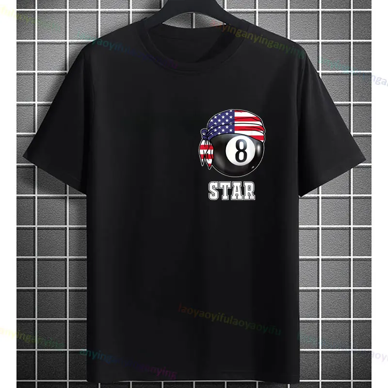 Je suis un deux joueurs. T-shirt graphique imprimé I Play 8 Balls et 9 Balls, 100% coton, col rond, manches courtes, Style rétro de rue