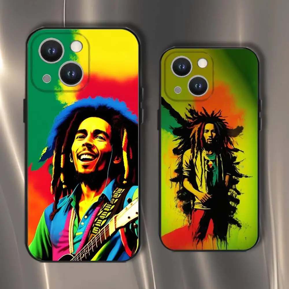 

Bob Marley Rasta Lion Phone Case For iPhone 16,15,14,13,12,11,Pro,XS,Max,XR,Plus,E,SE4,Mini Black Soft Cover