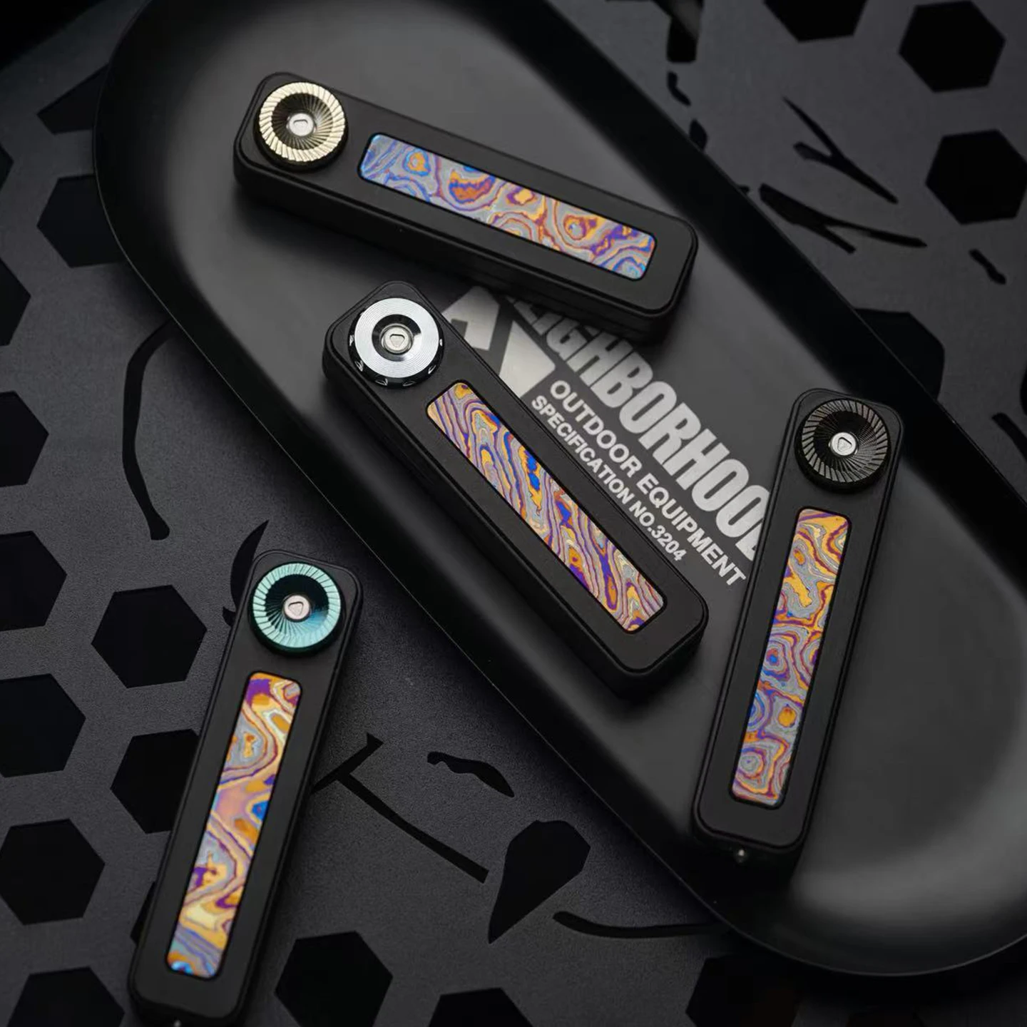 BidRush EDC Rhythm Box Composite Magnetic Metal Fingertip Push Card Mechanical Rotor Decompression Toy