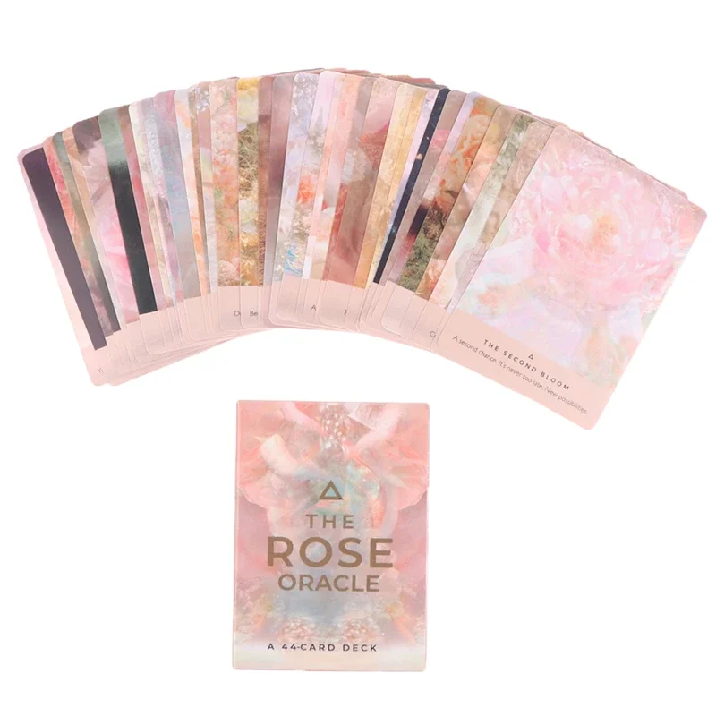 44-Card Deck The Rose Oracle Cards Dreamy Romantic Beautiful Design Pattern For Friends Holiday Gift Board Game Child Toys