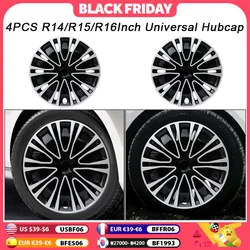 4PCS Hubcap R14 R15 R16 Inch Universal Wheel Cover Replacement Hub Caps Wheel Rim Cover PP Tire Accessories Snap On SUV Truck