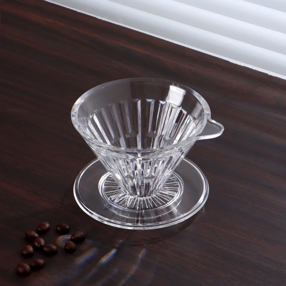 

Coffee Maker Reusable Pour Over Coffee Dripper Plastic Heat Resistant Coffee Funnel Wear-resistant Coffee Filter Cup Outdoor