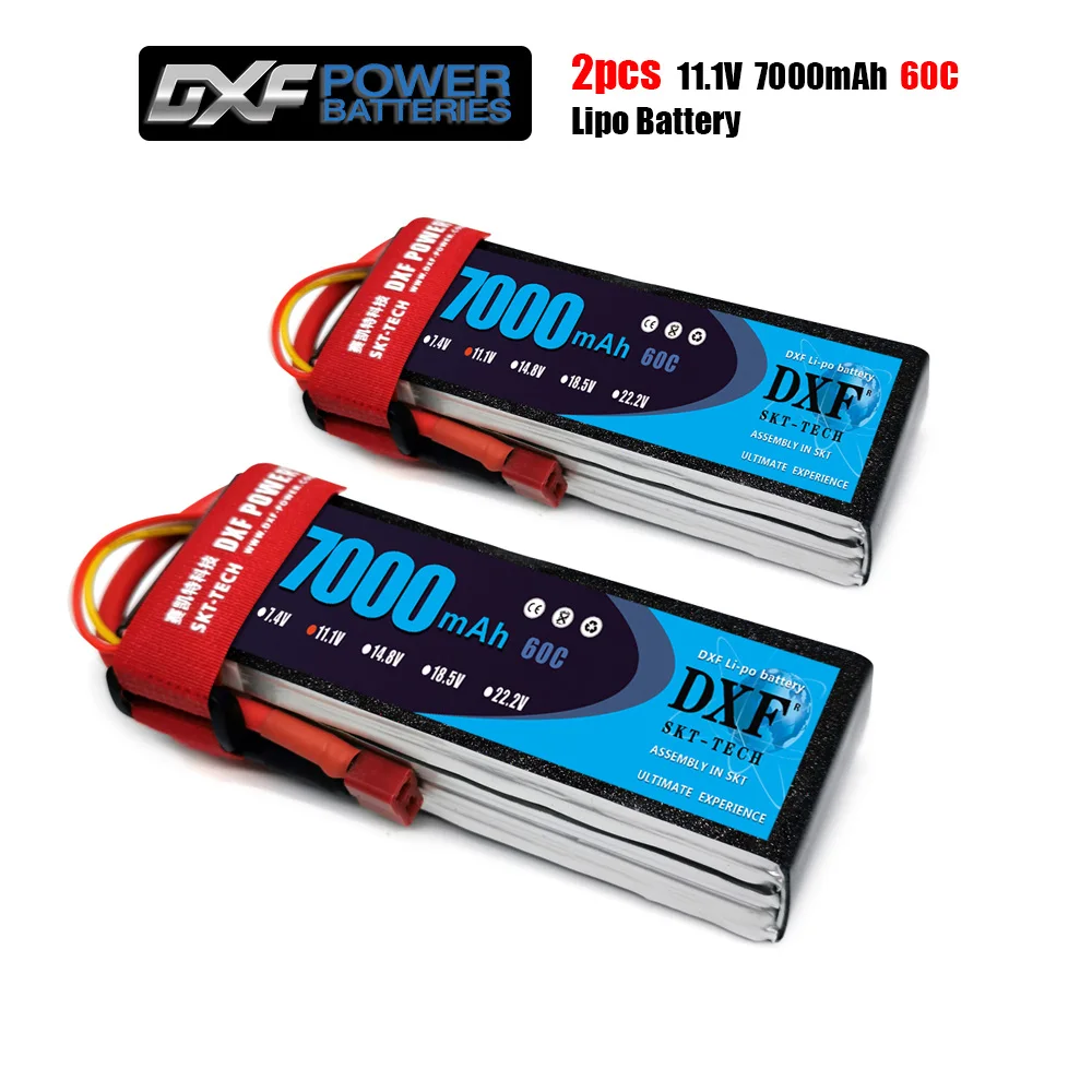 

DXF 3S 2S Lipo Battery 11.1V 7.4V 14.8V 15.2V 22.2V 6S 4S 6500mAh 7000mAh 8000mAh 8400mAh 6750mAh 5200mAh for RC Car Buggy Truck