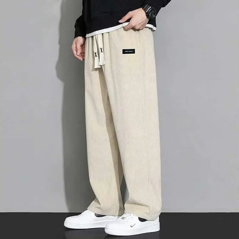 N pantalons décontractés tendance pour hommes ins sweat à capuche ample pour jeunes printemps et automne pantalon de sport à jambes droites et larges