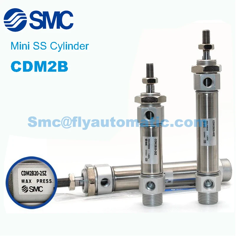 SMC Stainless Steel Mini Cylinder CM2B20/CDM2B20-100A/125A/150A-175A-200A-250A-300A