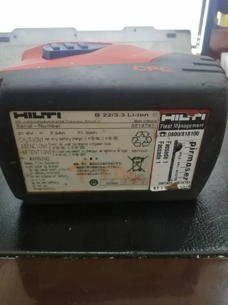 For Hilti 21.6V 22 3.3A Lithium Battery