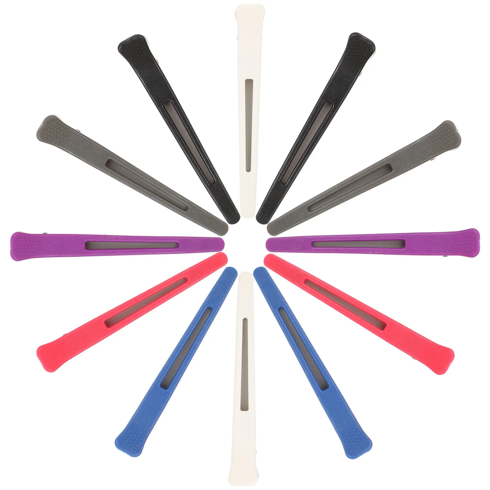 

12Pcs Hairdressing Clips Plastic Duckbill Salon Hair Styling Tools Women Hair Clips for Styling Perm Makeup Accessories