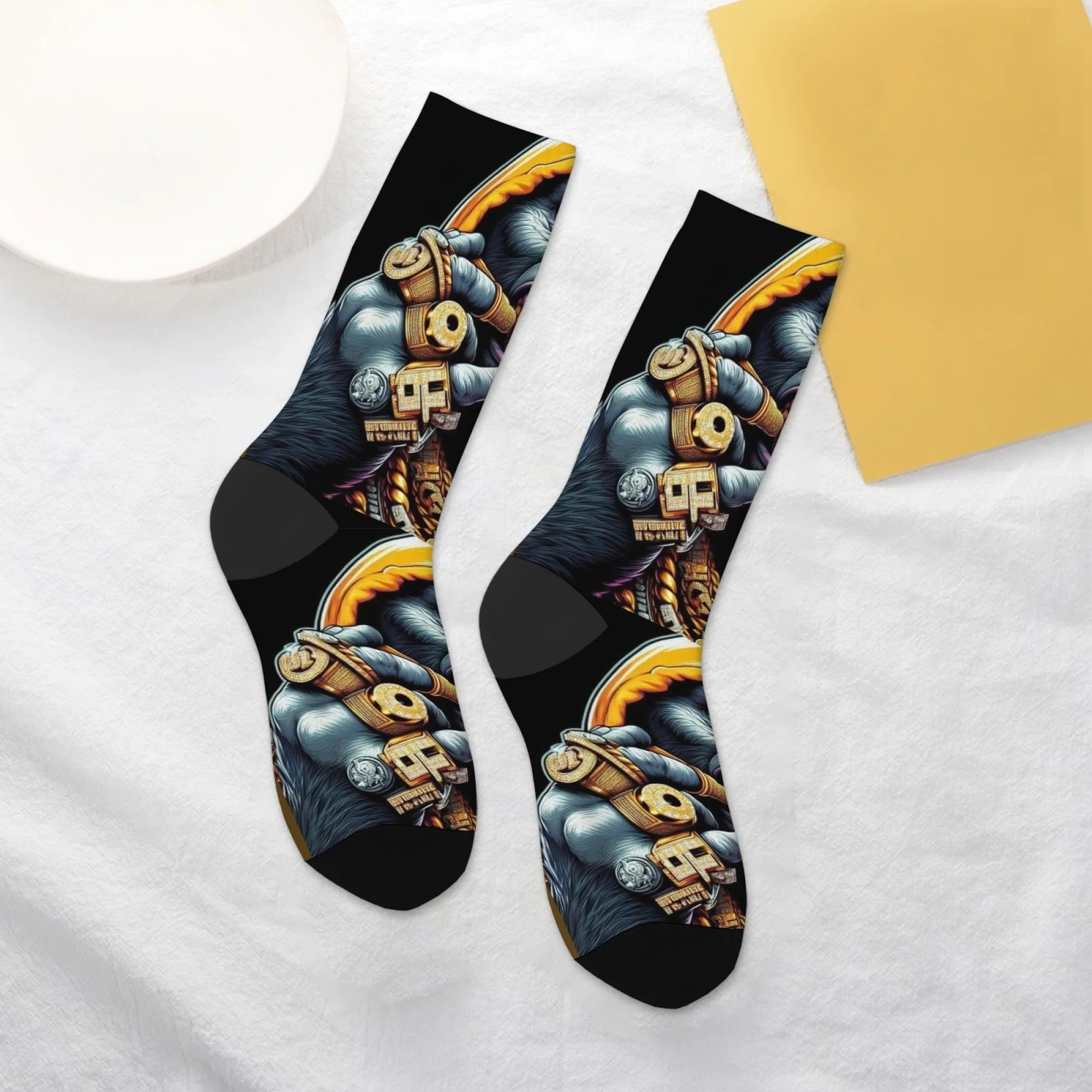 Calzini divertenti stile gorilla alla moda, comodi calzini da donna antiscivolo traspiranti, calzini da uomo sportivi casual hip-hop Harajuku regalo
