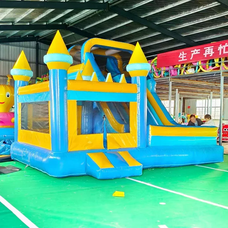 Inflatable Castle Bouncy Castle Jumping House Combo Slide for Kids & Adults PVC Material Easy Setup Blower Included