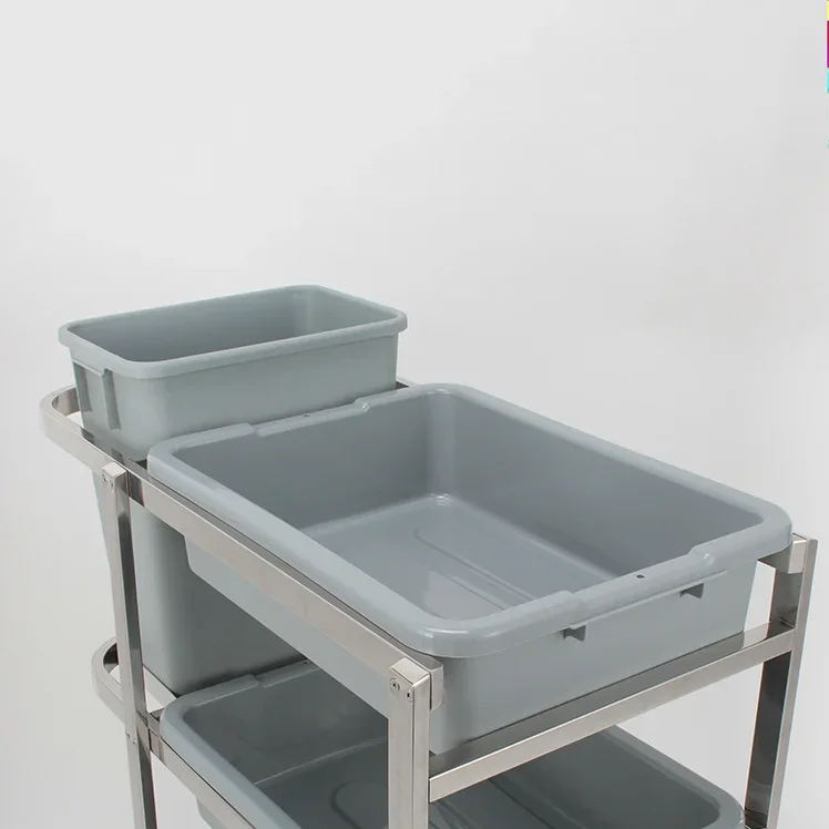 High-end Restaurant Catering Service Plastic Tray Trolley Hotel Dish Collecting Cart kitchen Plate Collect Cleaning Trolley