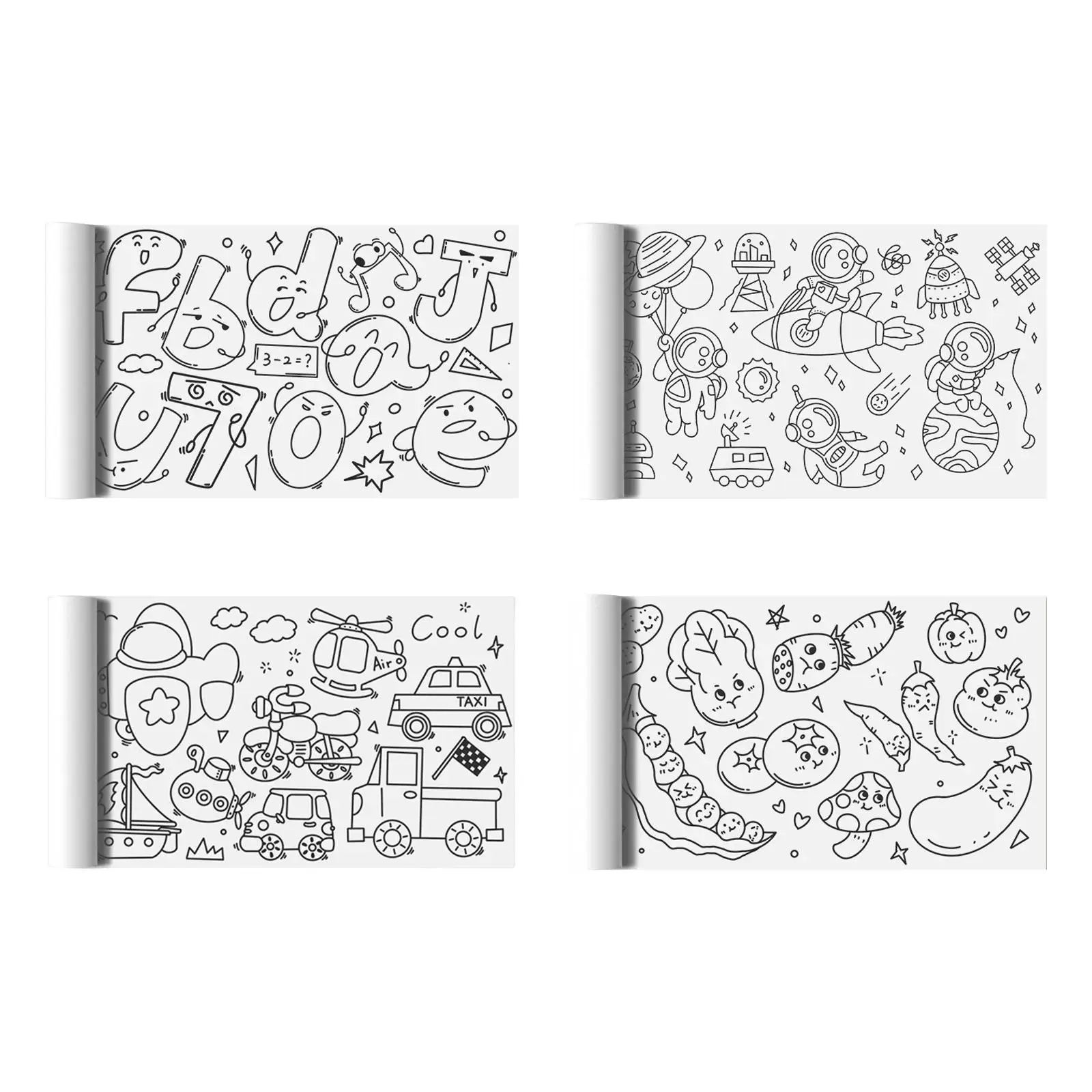 Coloring Paper Roll Continuous Sticky Drawing Paper for Kids DIY Art Tablecloth Wall Decor Gift