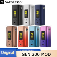 New Color Vaporesso GEN 200 Mod 220W Box Mod Vape Support iTank 2 Atomizer Electronic Cigarette Vaporizer Support 18650 Battery