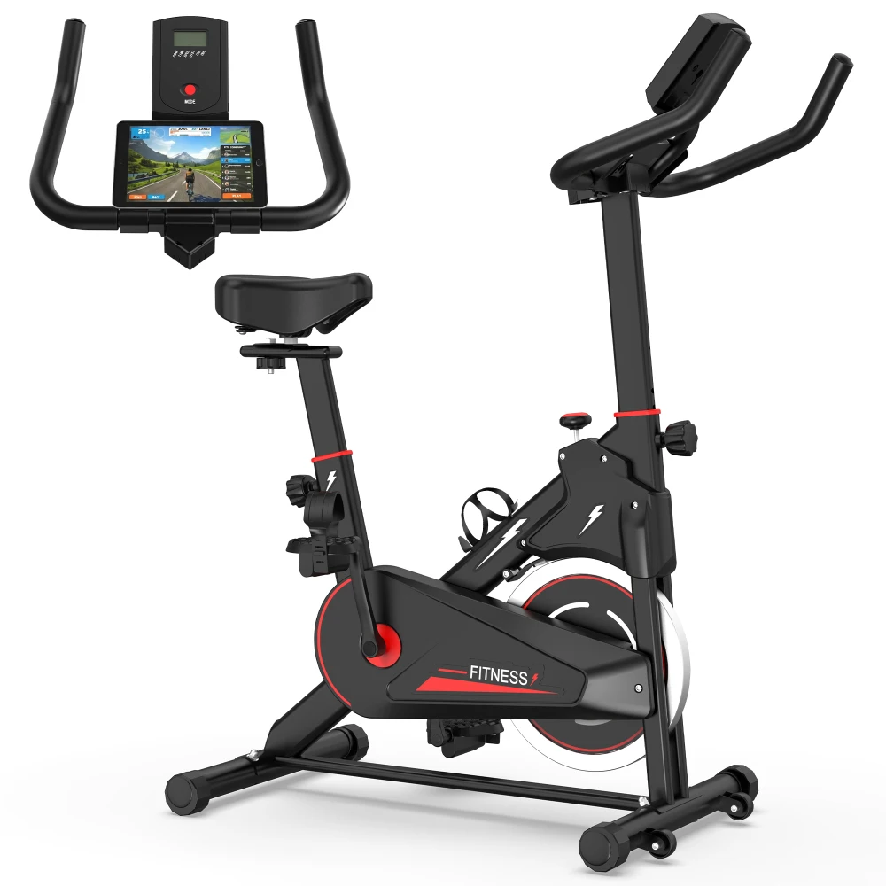 Home Exercise Bike, Stationary Bike with Display, Adjustable Resistance, Comfortable Seat and Handlebars, Sturdy and Reliable Base, Portable Design, Suitable for Daily Core Training Equipment for Indoor Use.