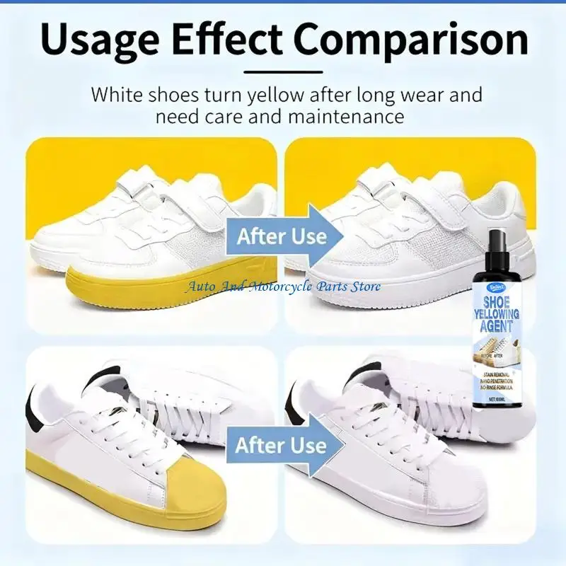 P9FD Shoe Soles Yellowing Remover Quick Acting Shoe Yellowing Removal Agent with Towel