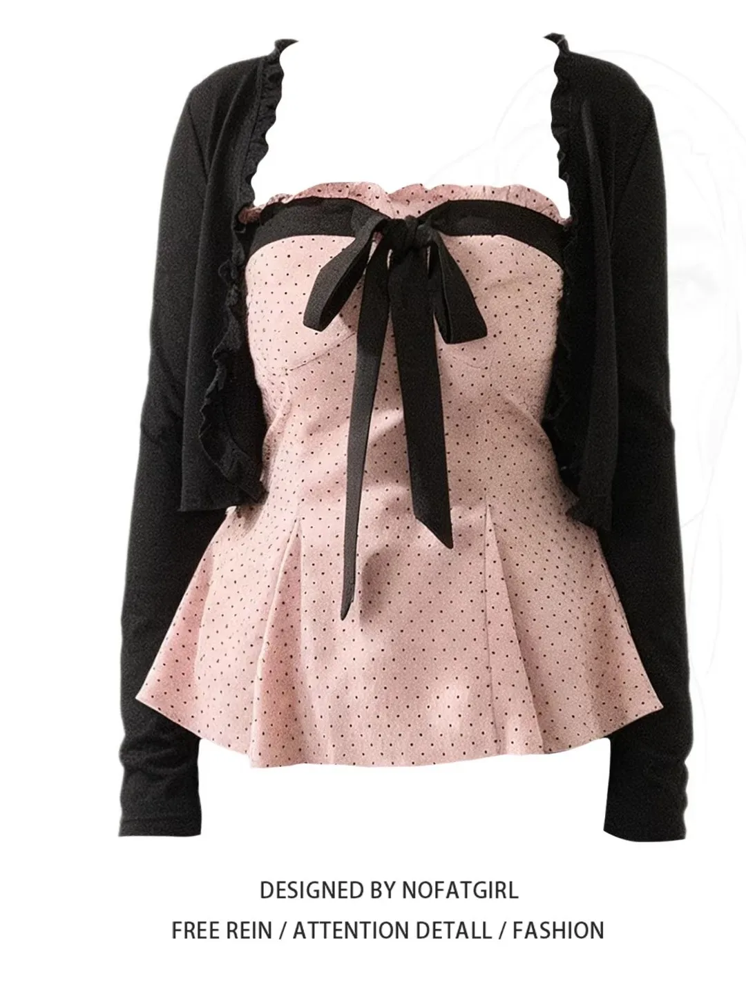 

Комплект из топа-бандо с узлом и брюк в клетку Sweet Style, большие размеры, женская модная коллекция весна, деловой стиль