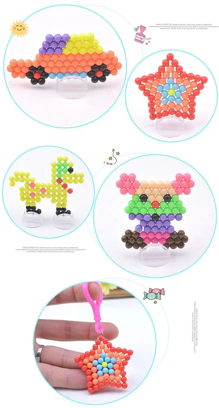 [Engraçado] 1000 pçs/set artesanal água beadbond brinquedos educativos diy contas mágicas quebra-cabeça embalado água mágica beados brinquedo presente da menina