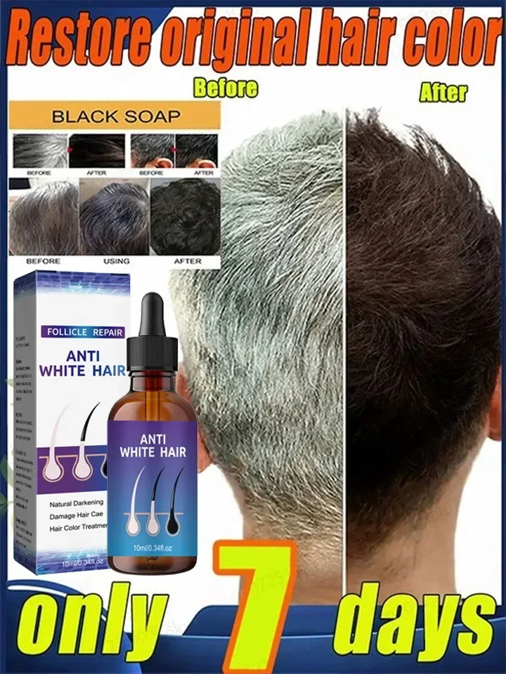 Grey Coverage Bar Shampoo Repair Gray Natural Anti-Grey Hair Essence Serum Smoothing Nourishing Dandruff Natural Darkening Soap