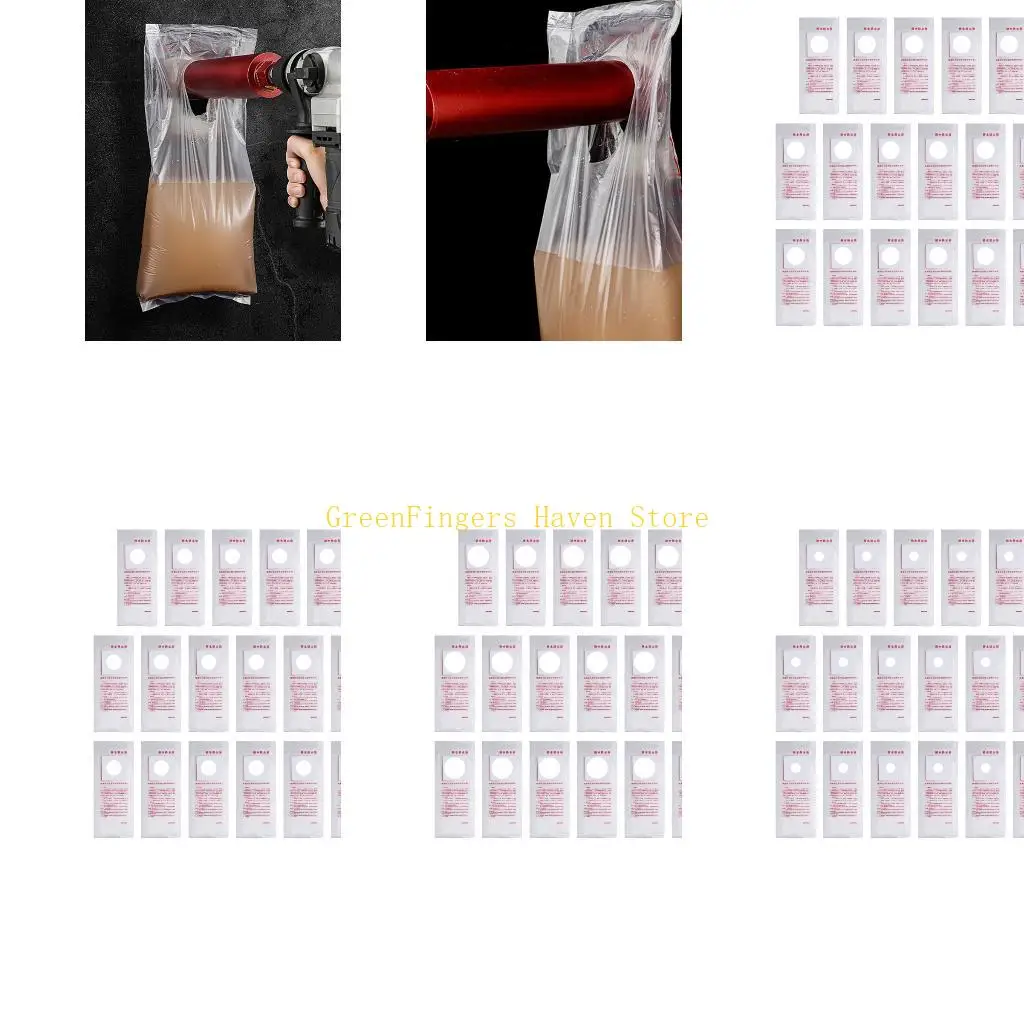 Premium Electric Drill Dust Bag for Electric Hammer Hole Drilling Dust Collection Bag Thickened PVC Bag Strong Adhesive