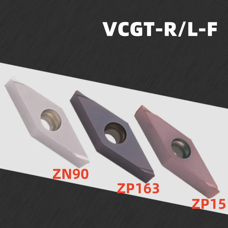 

5PCS VCGT1103 01 02 04 R/L-F CNC Stainless Steel Ceramic Finishing Blade Lathe Round Alloy Finishing Turning Tool Grain