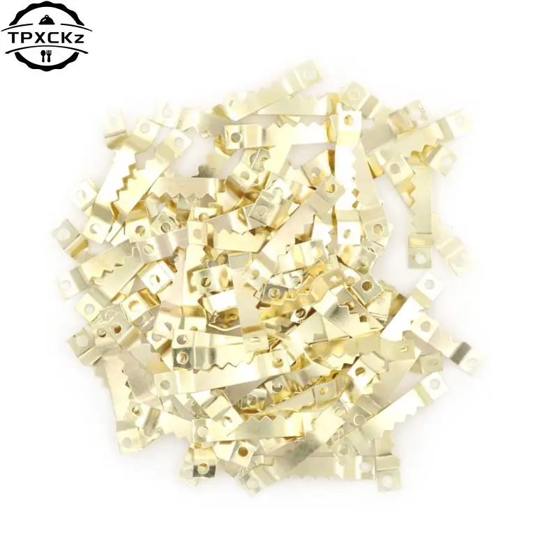 100pcs Saw Tooth Sawtooth Hanging Picture Photo oil Painting Mirror Frame Hanger Hook