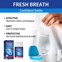100PCS Denture Cleaning Tablets Removes Odor Oral Cleaning Retainer Cleaner for Aligner Mouth Night Guard 2