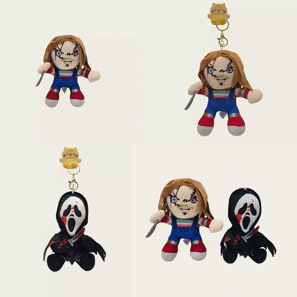 Halloween Horror Style Plush Dolls, Scary Stuffed Figure, Soft Toy for Halloween Decoration, Horror Movie Fans Collection Gifts
