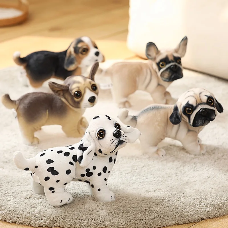 

Simulation Dog Plush Toy Stuffed Lifelike Husky Bulldog Shiba Inu Dalmatian Pug Puppy Doll Home Decor High Quality Birthday Gift