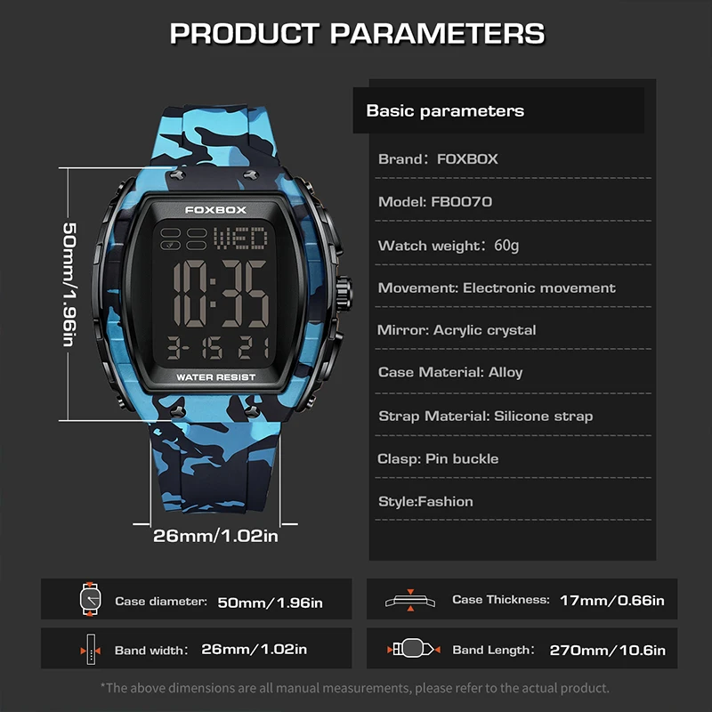 ساعات LIGE Fashion Style للرجال مقاومة للماء متعددة الوظائف رياضية عسكرية كوارتز للرجال LED ساعة يد رقمية مضيئة