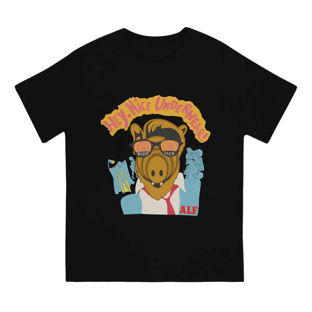 ALF Help Us Tshirt Graphic Men Tops Vintage Alternative Summer Polyester Short Sleeve Harajuku T Shirt