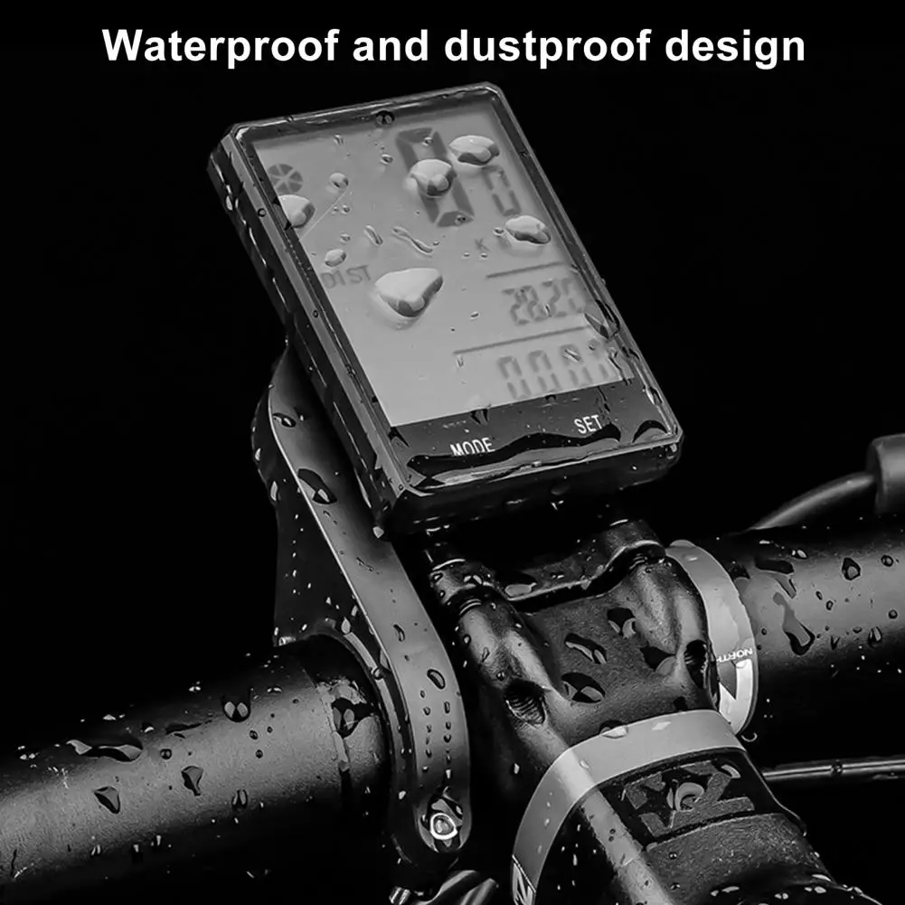 Handlebar Space-saving Bracket Advanced Waterproof Bike Speedometer with Lcd Screen Lightweight Portable Cycling for Accurate