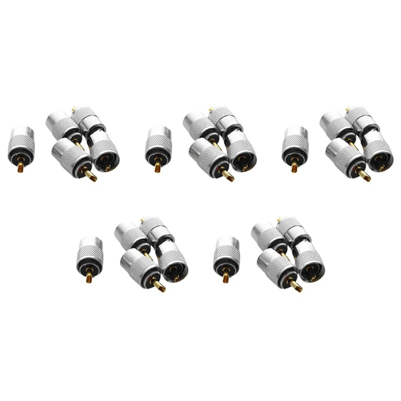 

25 Pcs UHF PL259 Plug Solder Connector For RG8