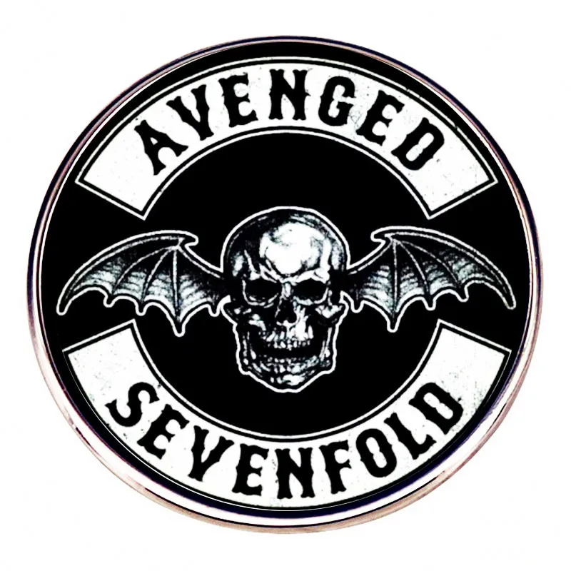 Avenged Sevenfold Rock Band Metal Badge Punk Gothic Style Brooch Dull Black Pins Fashion Jewellery Backpack Accessory Gifts