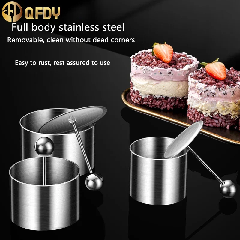 Dessert,Purple rice,cheese brick mould, taro cake mould, Rice and vegetable roll mould, stainless steel round cold dish mould