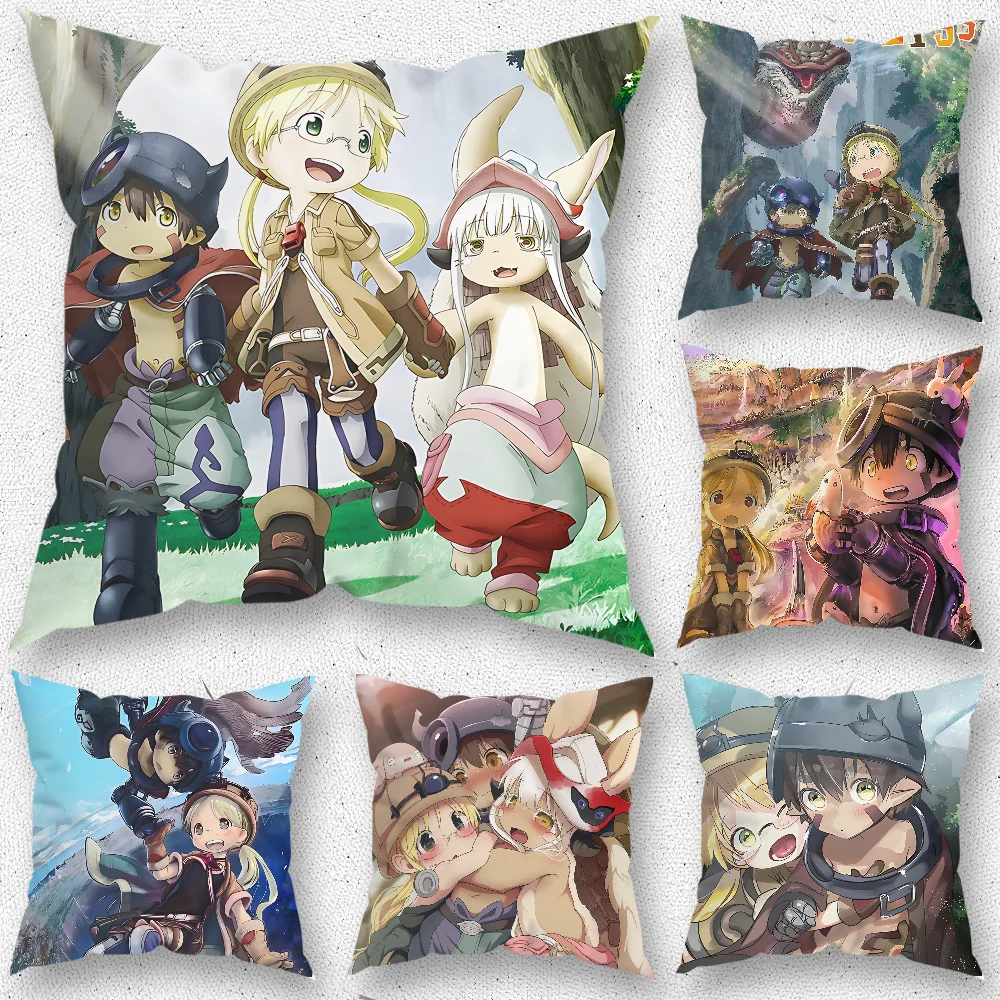 Made In Abyss Hot Anime Pillow Case For Home Bedroom Room Decoration Living Room Sofa Cushion Cover Suitable