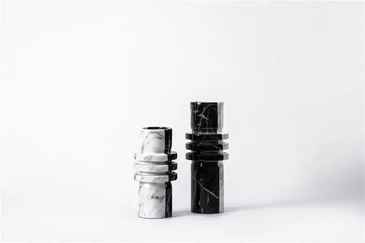 Nordic black and white marble, patterned ornaments, simple combination ornaments, resin handicrafts